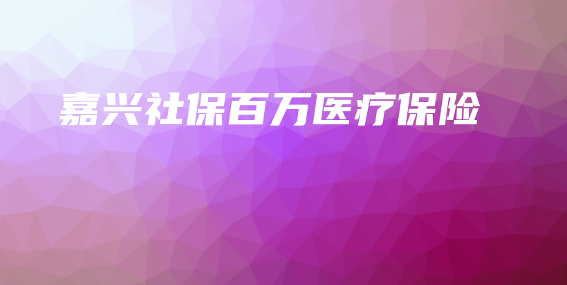 嘉兴社保百万医疗保险-保点通
