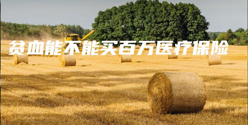 贫血能不能买百万医疗保险-保点通