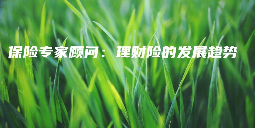 保险专家顾问：理财险的发展趋势-保点通
