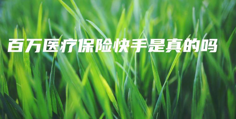 百万医疗保险快手是真的吗-保点通