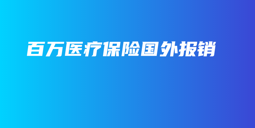 百万医疗保险国外报销-保点通