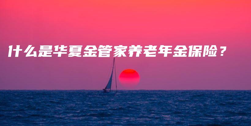 什么是华夏金管家养老年金保险？-保点通