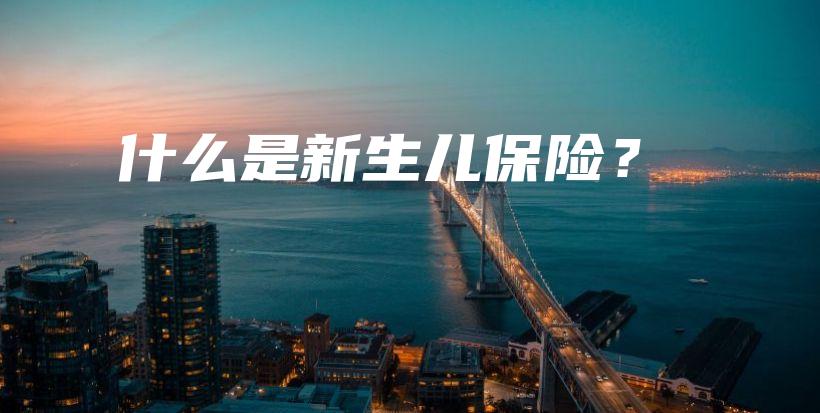 什么是新生儿保险？-保点通