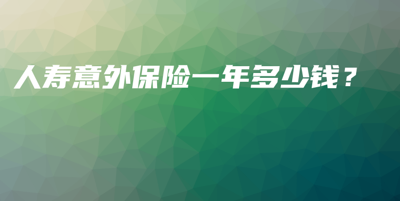 人寿意外保险一年多少钱？-保点通