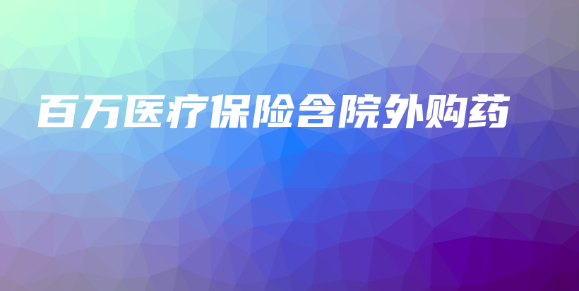 百万医疗保险含院外购药-保点通