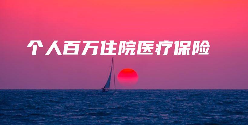 个人百万住院医疗保险-保点通