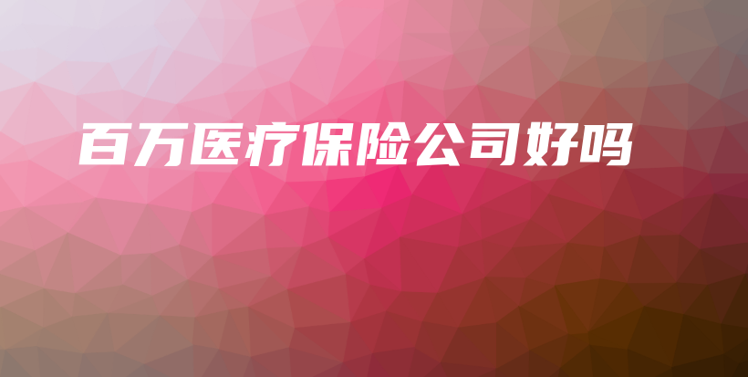 百万医疗保险公司好吗-保点通