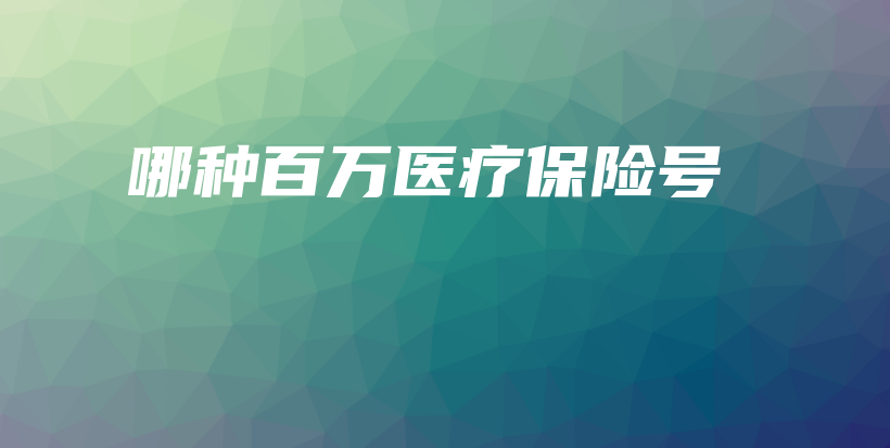 哪种百万医疗保险号-保点通