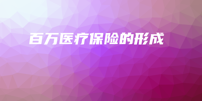 百万医疗保险的形成-保点通