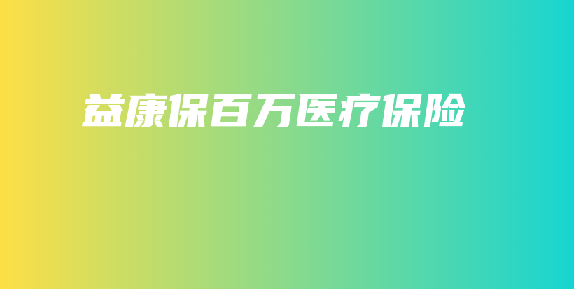 益康保百万医疗保险-保点通