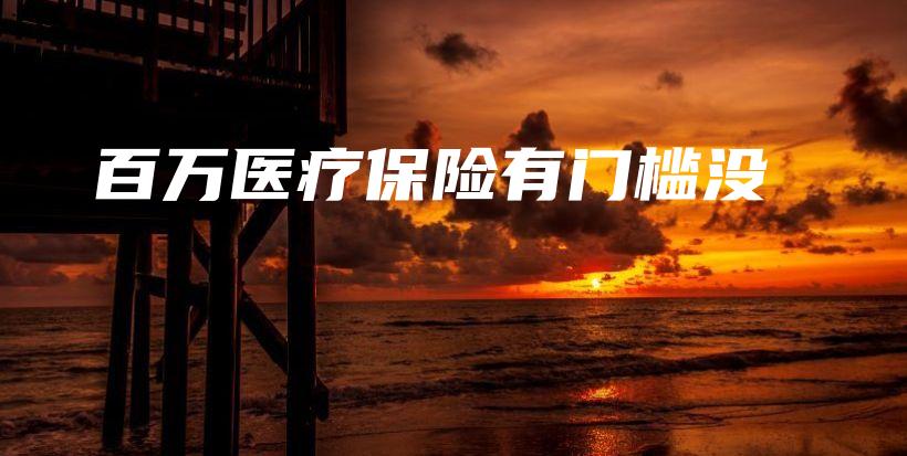 百万医疗保险有门槛没-保点通