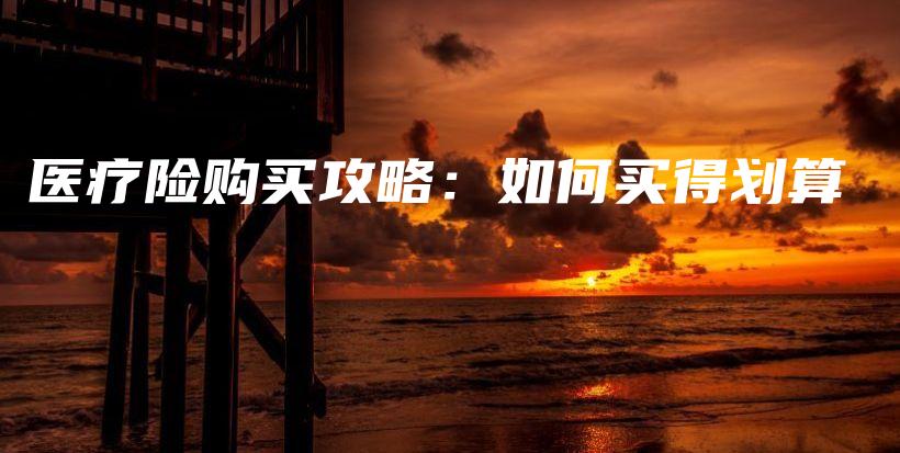 医疗险购买攻略：如何买得划算-保点通