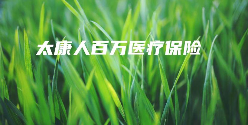 太康人百万医疗保险-保点通