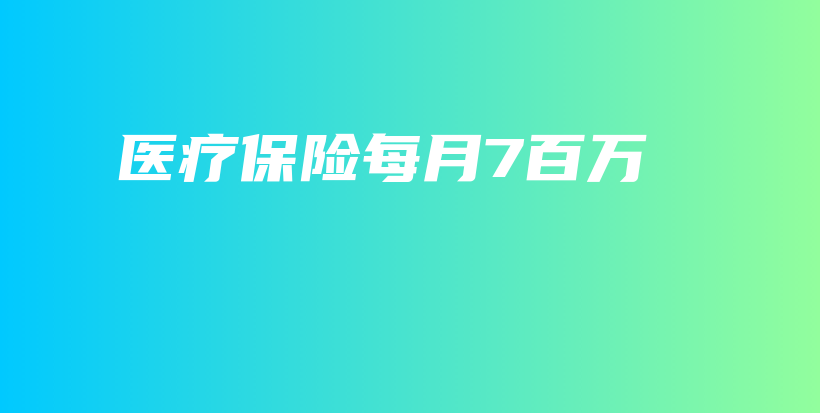 医疗保险每月7百万-保点通