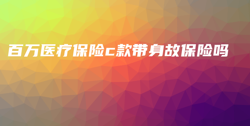百万医疗保险c款带身故保险吗-保点通