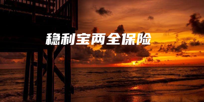 稳利宝两全保险-保点通