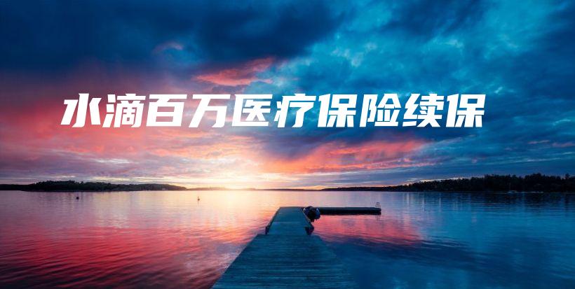 水滴百万医疗保险续保-保点通