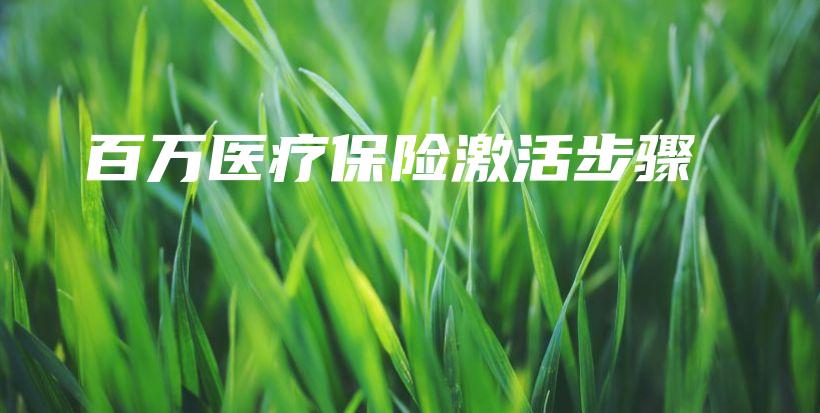 百万医疗保险激活步骤-保点通
