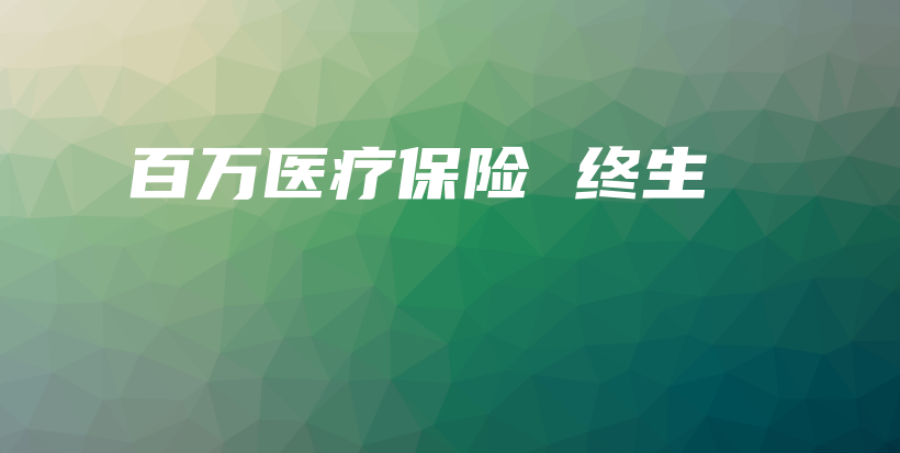 百万医疗保险 终生-保点通
