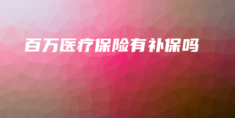 百万医疗保险有补保吗-保点通
