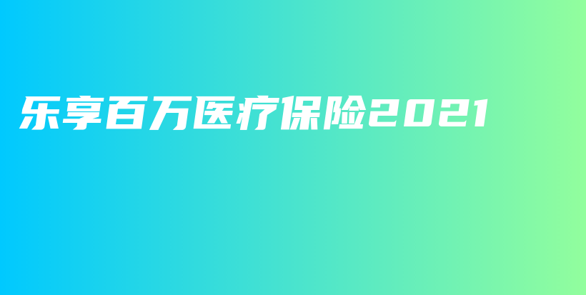 乐享百万医疗保险2021-保点通