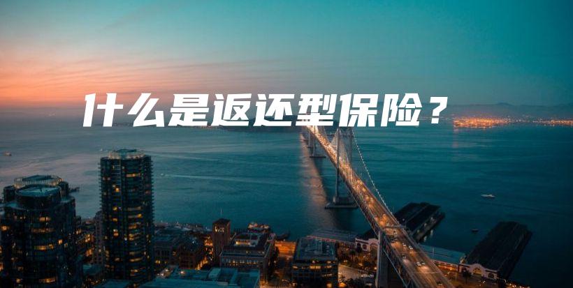 什么是返还型保险？-保点通