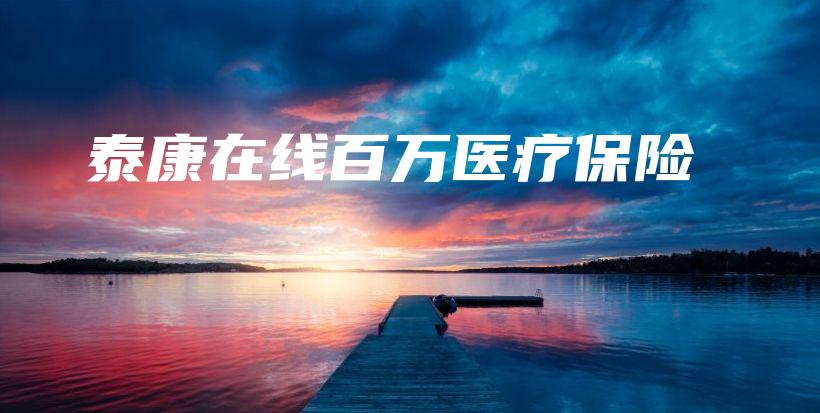 泰康在线百万医疗保险-保点通