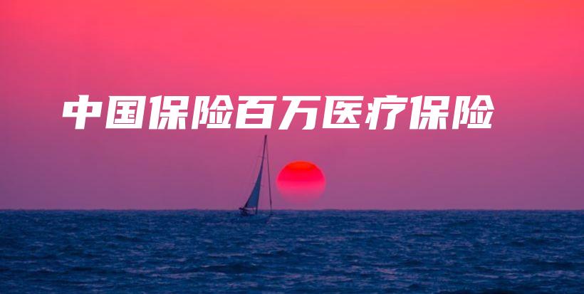 中国保险百万医疗保险-保点通