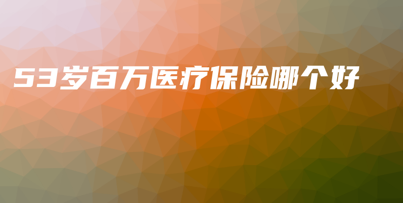 53岁百万医疗保险哪个好-保点通