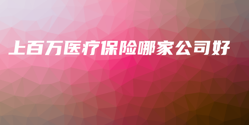 上百万医疗保险哪家公司好-保点通