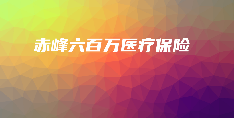 赤峰六百万医疗保险-保点通