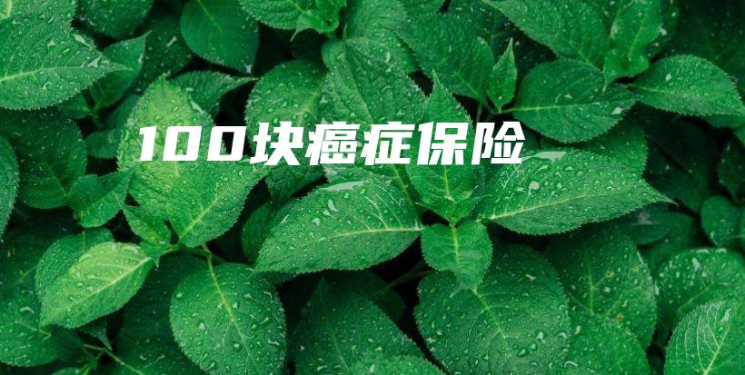 100块癌症保险-保点通