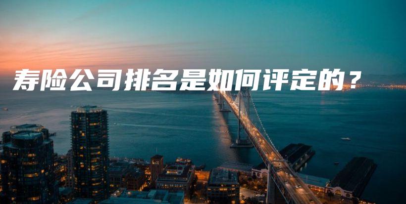 寿险公司排名是如何评定的？-保点通