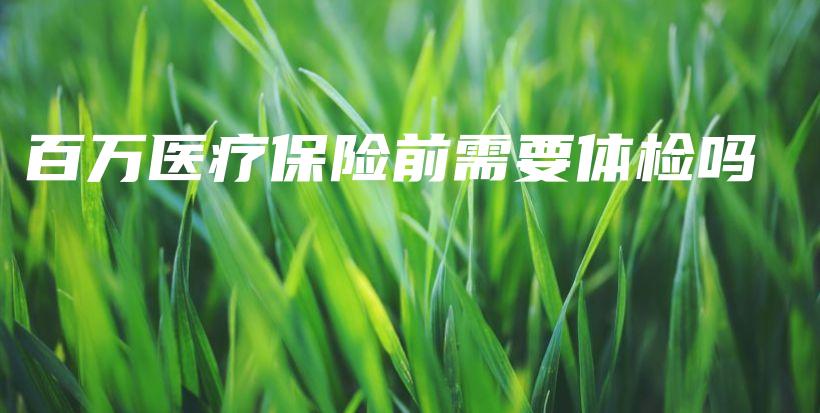 百万医疗保险前需要体检吗-保点通