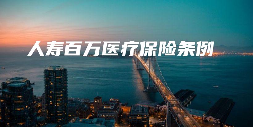 人寿百万医疗保险条例-保点通