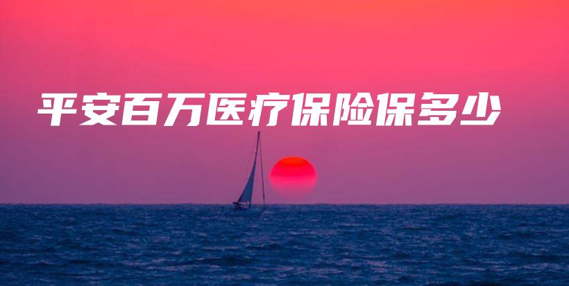 平安百万医疗保险保多少-保点通