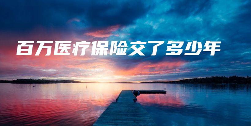百万医疗保险交了多少年-保点通