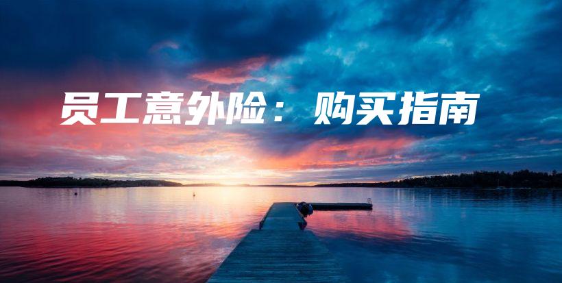 员工意外险：购买指南-保点通