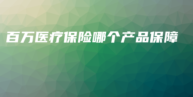 百万医疗保险哪个产品保障-保点通