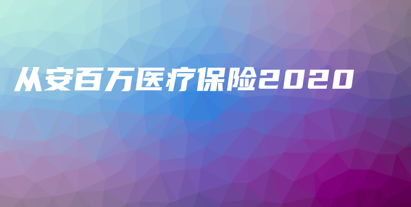 从安百万医疗保险2020-保点通