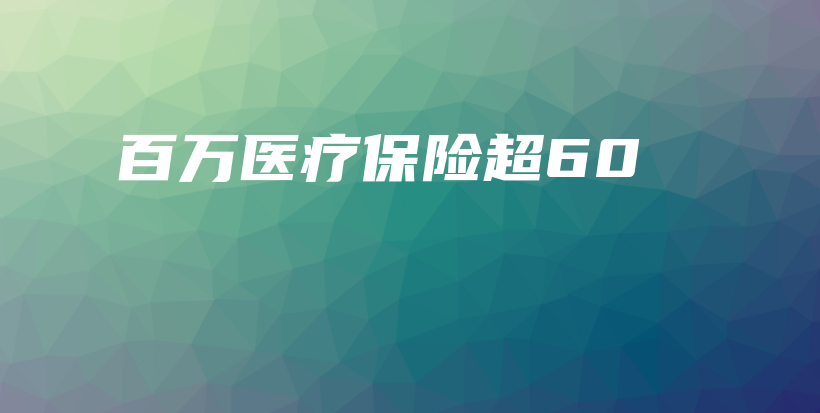 百万医疗保险超60-保点通
