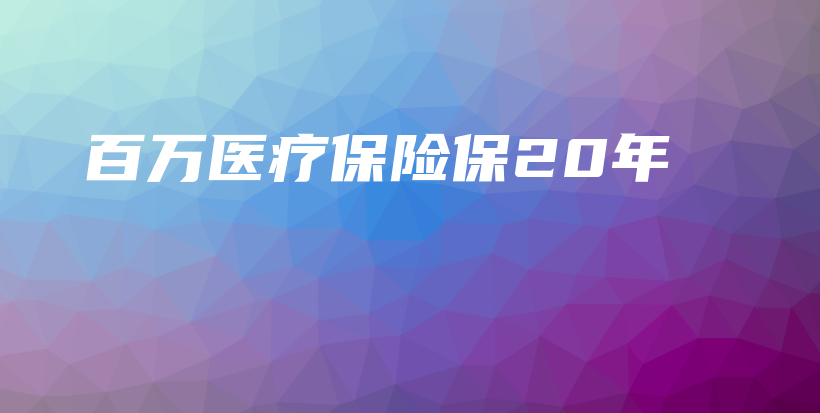 百万医疗保险保20年-保点通