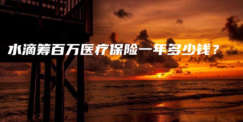水滴筹百万医疗保险一年多少钱？-保点通