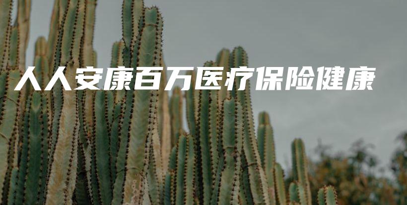 人人安康百万医疗保险健康-保点通