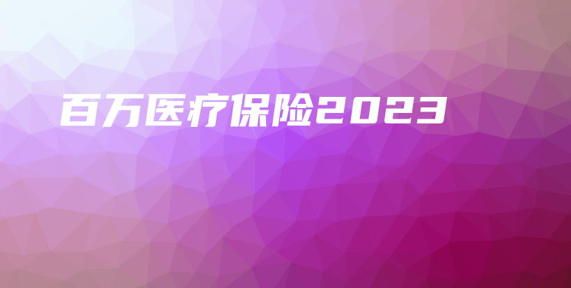 百万医疗保险2023-保点通