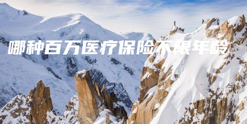 哪种百万医疗保险不限年龄-保点通