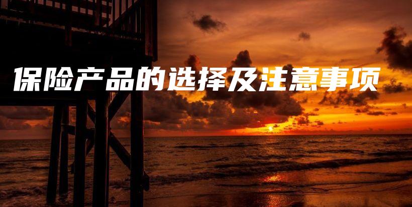 保险产品的选择及注意事项-保点通
