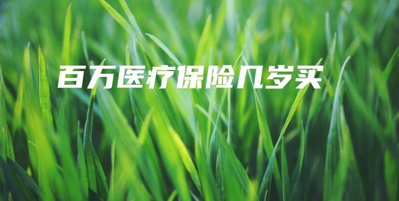 百万医疗保险几岁买-保点通