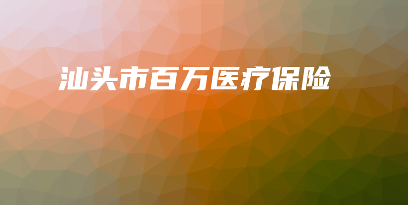 汕头市百万医疗保险-保点通