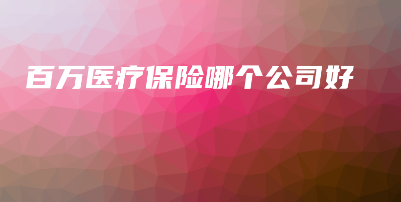 百万医疗保险哪个公司好-保点通
